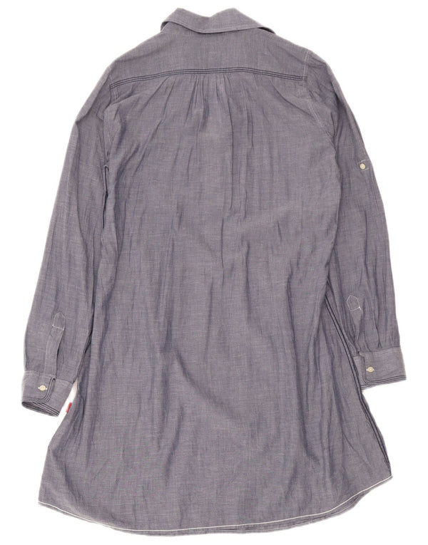 Kappa Womens Pullover Shirt Dress UK 14 Medium Blue Cotton