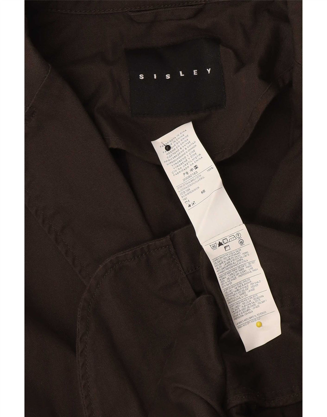 Sisley Mens 2 Button Blazer Jacket IT 48 Medium Brown Cotton