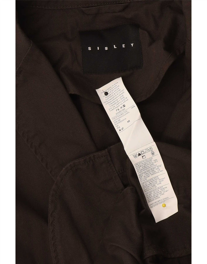 Sisley Mens 2 Button Blazer Jacket IT 48 Medium Brown Cotton