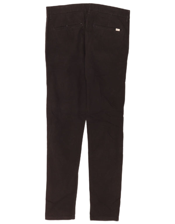 Zara Mens Slim Chino Pantalones EU 40 Medium W31 L30 Algodón Negro