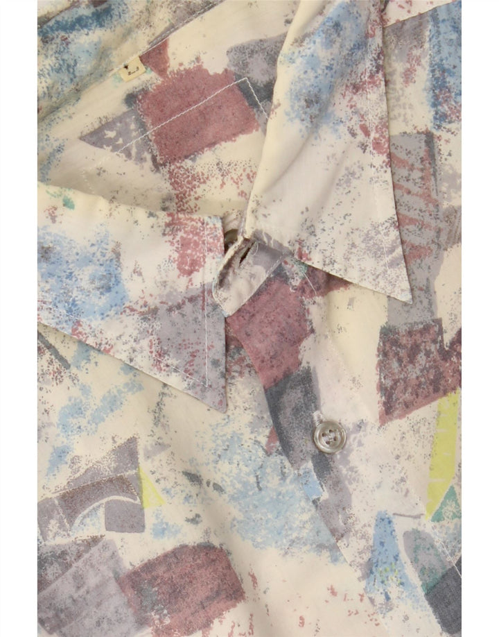 VINTAGE Mens Short Sleeve Shirt Large Multicoloured Geometric Polyester Vintage Vintage and Second-Hand Vintage from Messina Hembry 