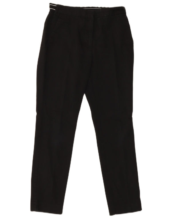 Zara Womens Slim Chino Trousers Small W13 L26 Black Cotton