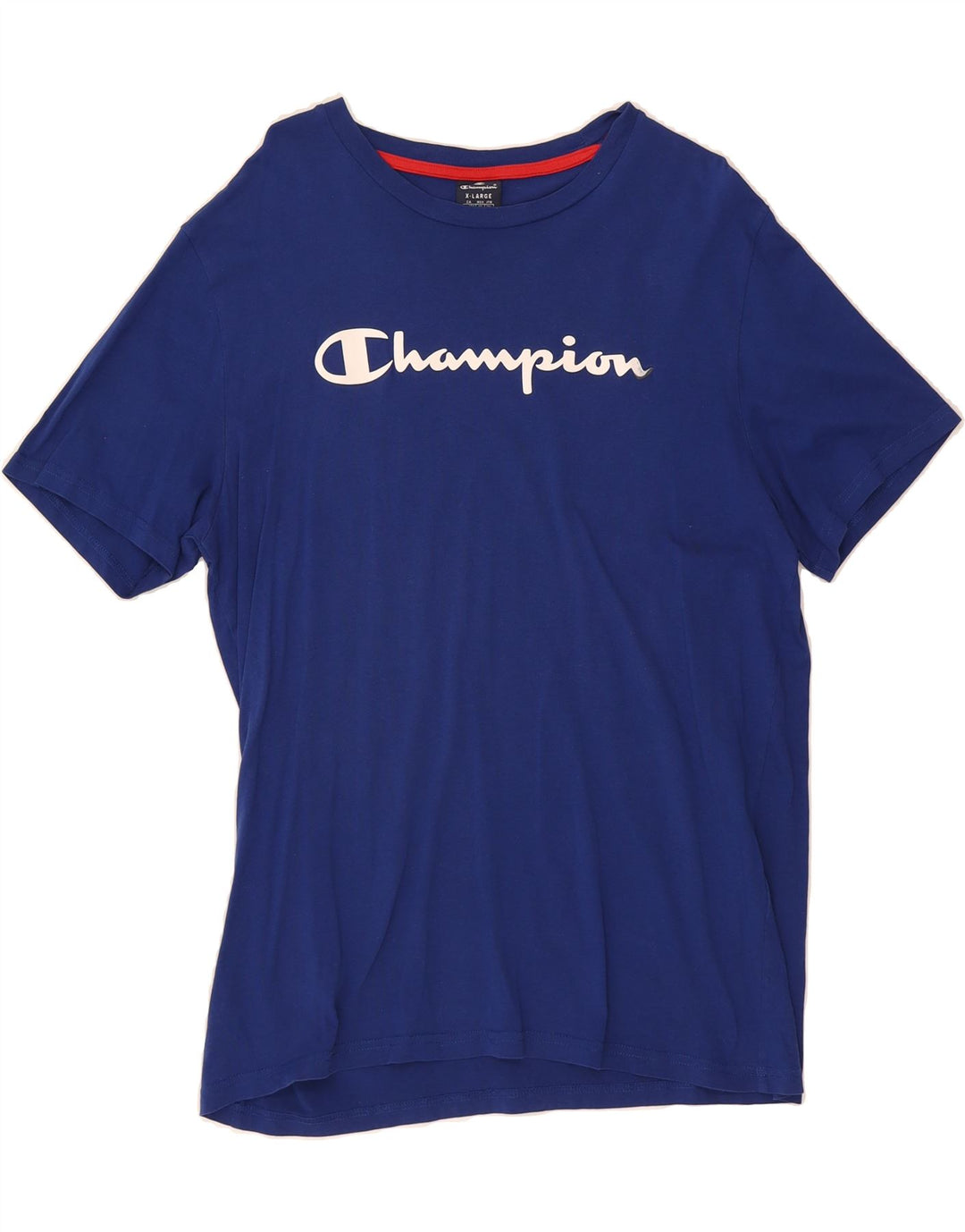 CHAMPION Mens Graphic T-Shirt Top XL Blue Vintage Champion and Second-Hand Champion from Messina Hembry 