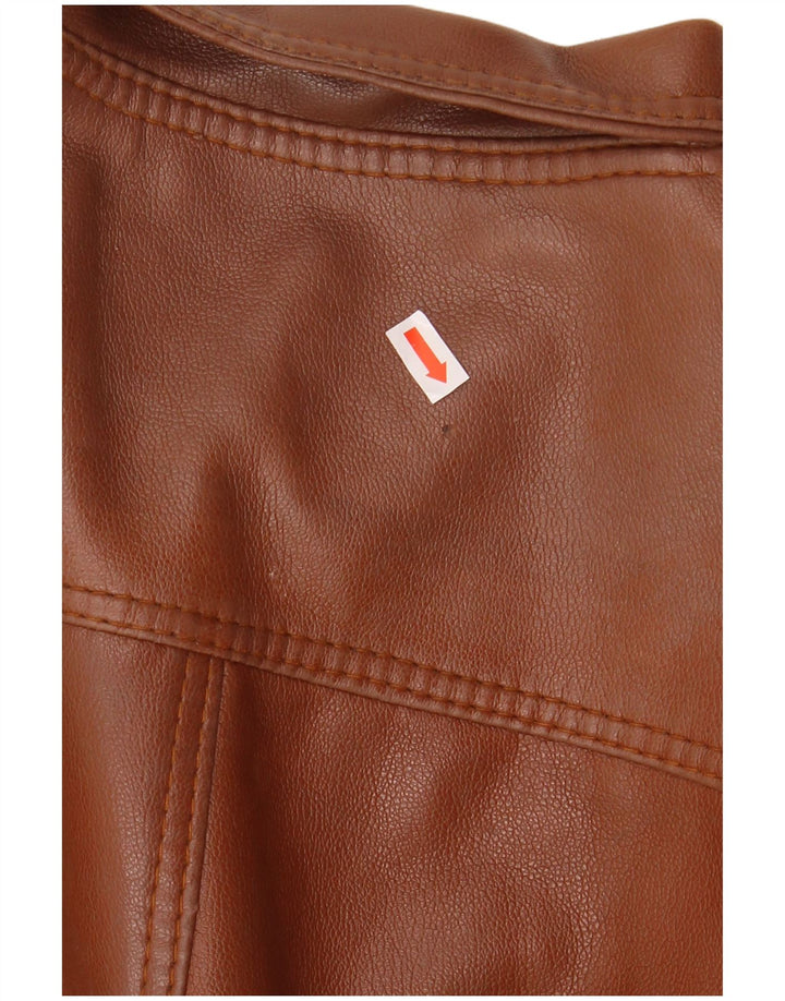 Vintage Mens Leather Jacket UK 38 Medium Brown