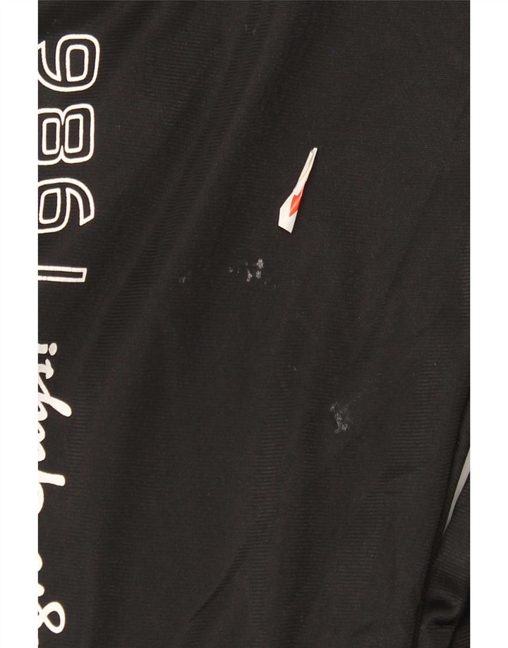 Uncle Sam Mens Graphic Tracksuit Trousers Medium Black Polyester