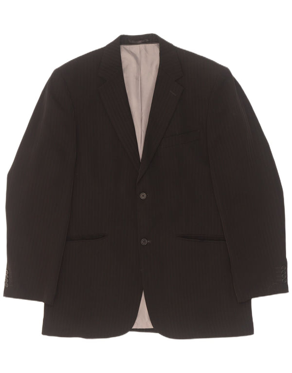Angelo Litrico Veste Blazer 2 Boutons pour Homme UK 40 Grandes Rayures Noires