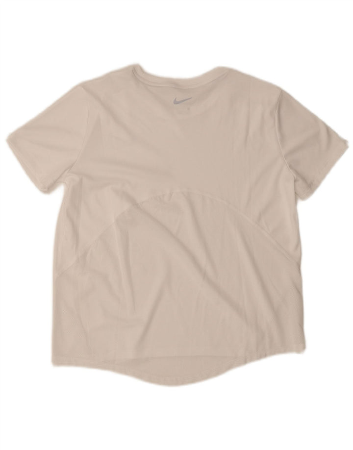 Nike Herre Dri Fit T-Shirt Top Medium White