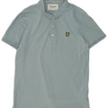 Lyle & Scott Herren-Poloshirt aus mittelblauer Baumwolle