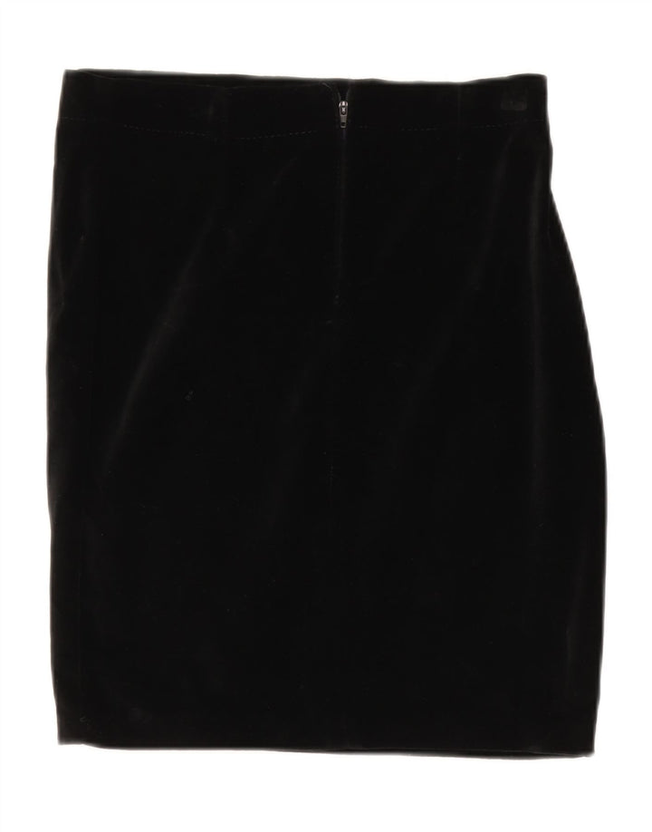 VINTAGE Womens Pencil Skirt  W30 Medium Black Cotton Vintage Vintage and Second-Hand Vintage from Messina Hembry 