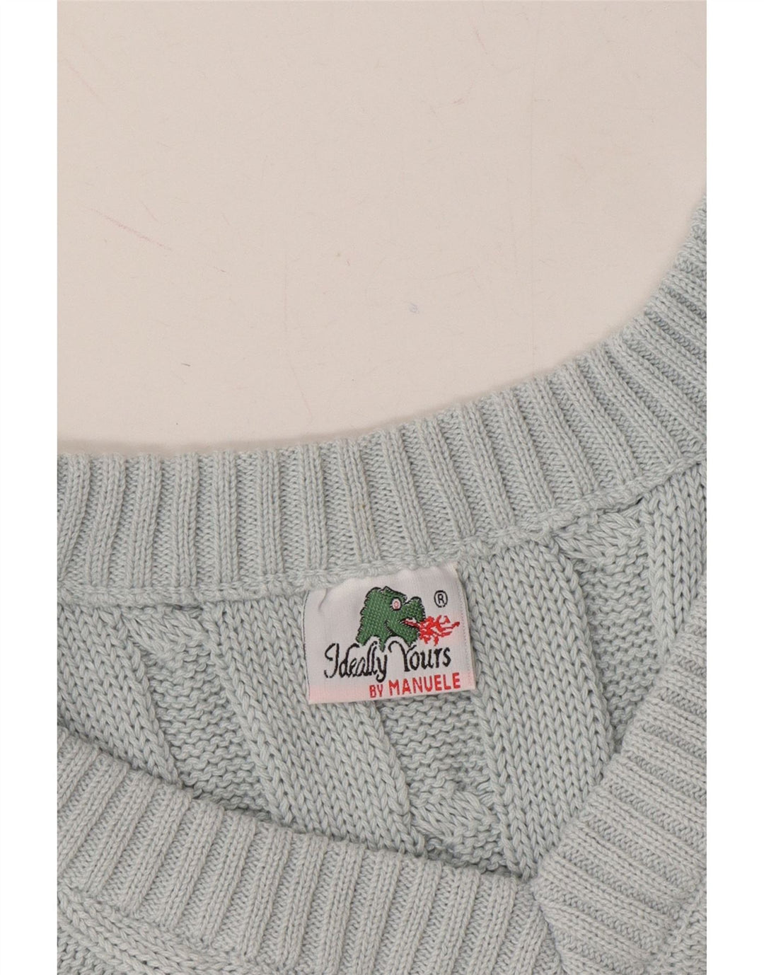 VINTAGE Mens Loose Fit V-Neck Jumper Sweater Medium Blue Vintage Vintage and Second-Hand Vintage from Messina Hembry 