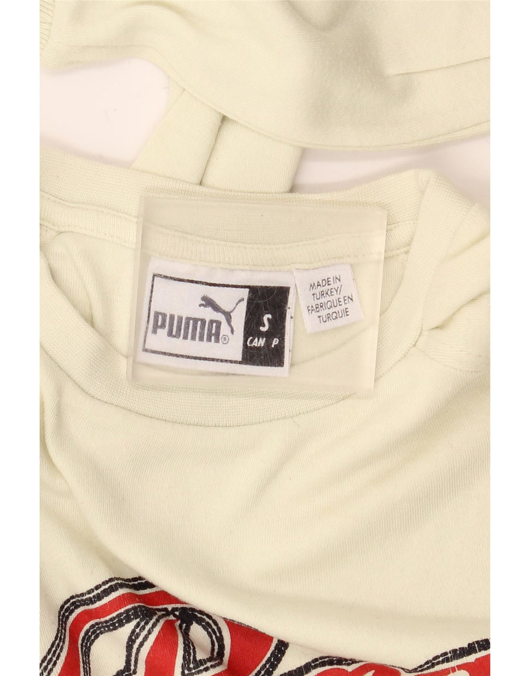 Puma Herren Graphic Top Langarm Small Weiß Baumwolle