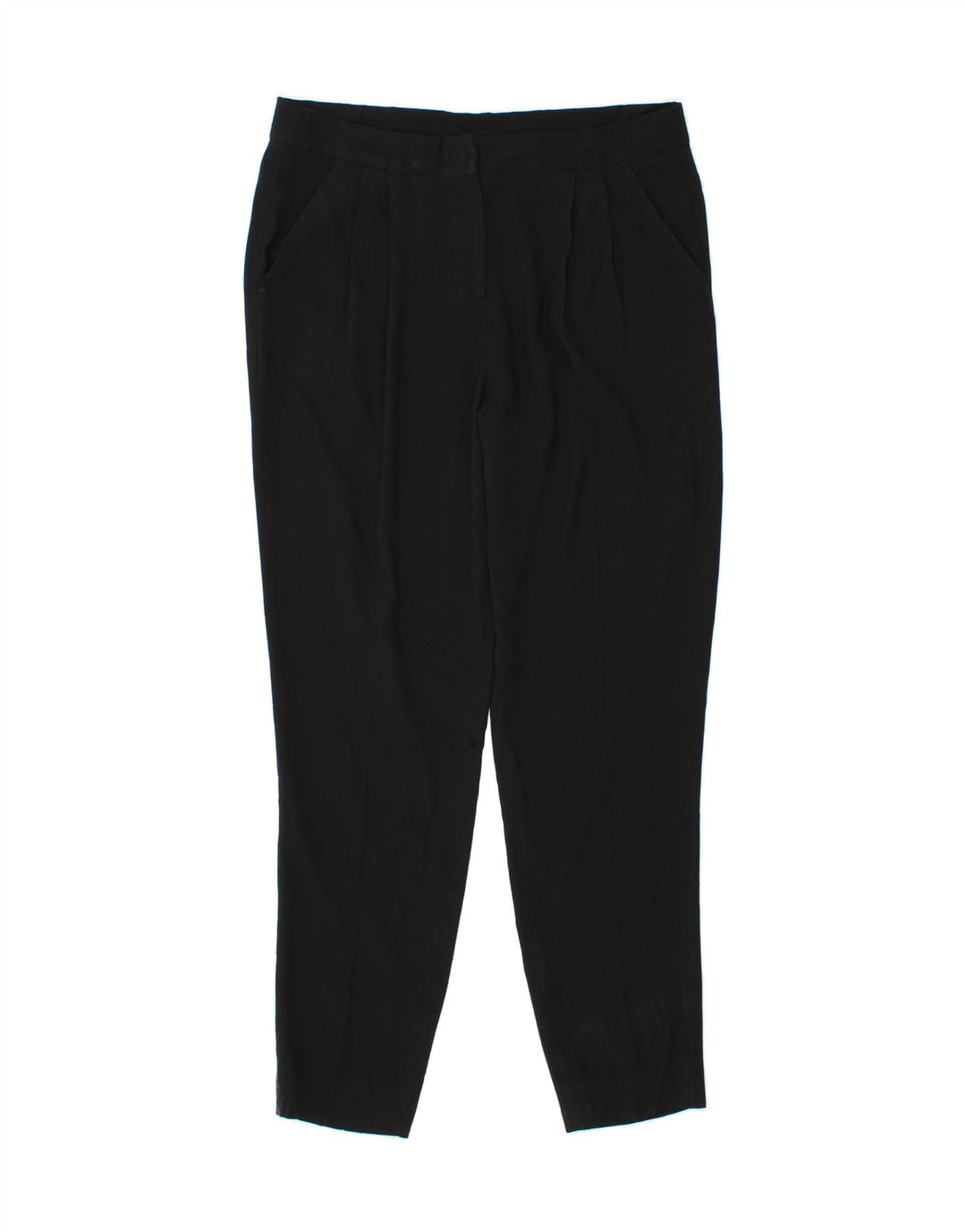 DKNY Womens Pegged Chino Trousers US 8 Medium W32 L31 Black Polyester Vintage Dkny and Second-Hand Dkny from Messina Hembry 