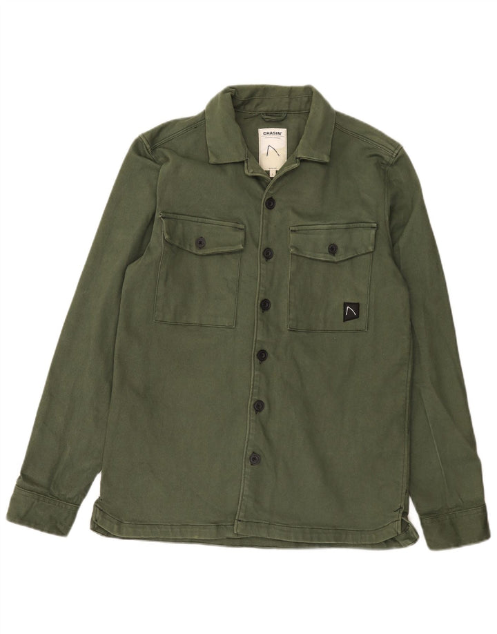 Chasin Mens Shirt Large Green Cotton