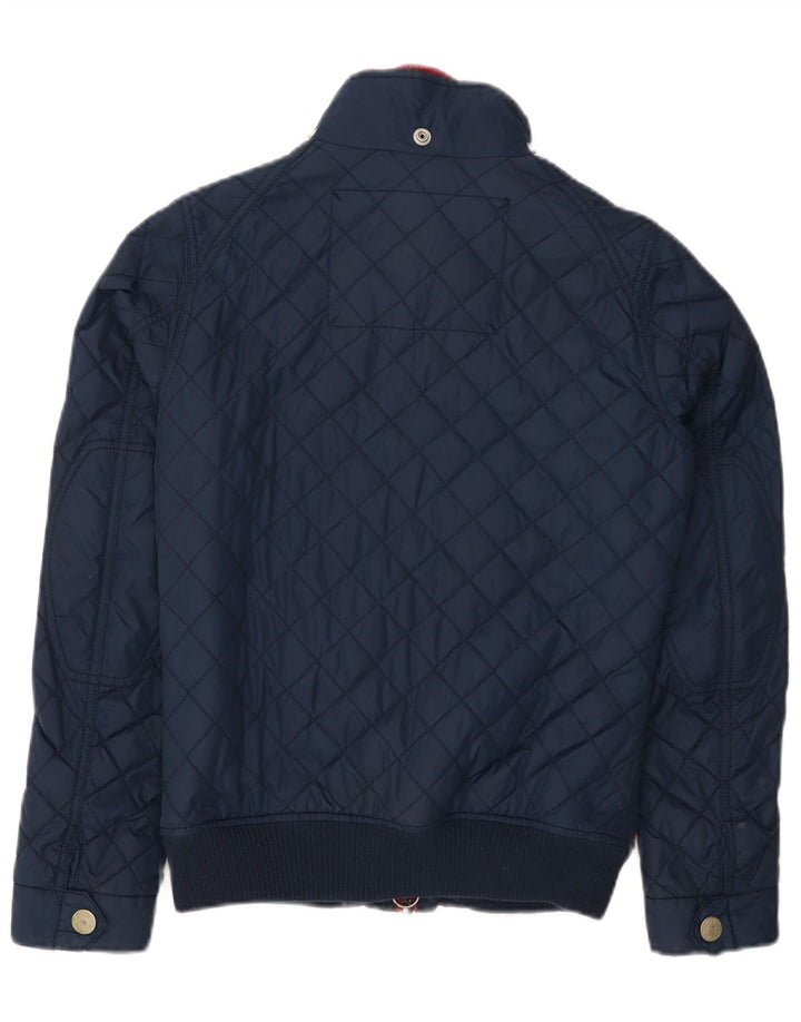 Damska pikowana kurtka Superdry UK 14, średni granatowy nylon