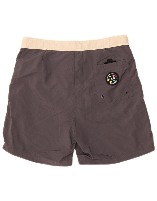 Maui and Sons Mens Swimming Shorts IT 46 Small Grey Floral Polyamide