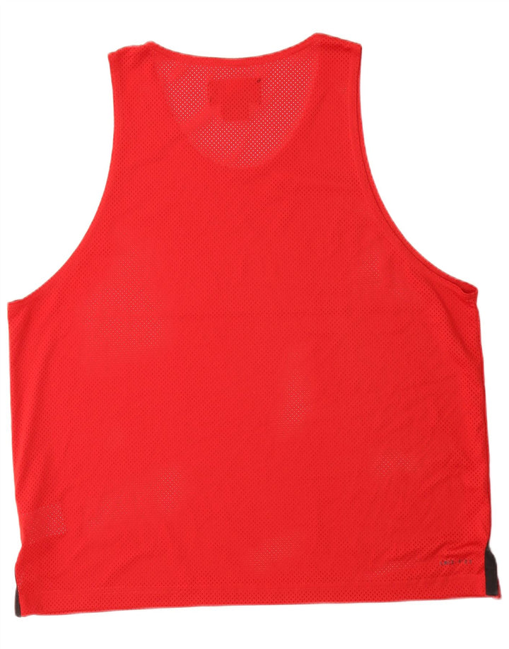 Jordan Mens Dri Fit Vest Top Grande Poliéster Vermelho