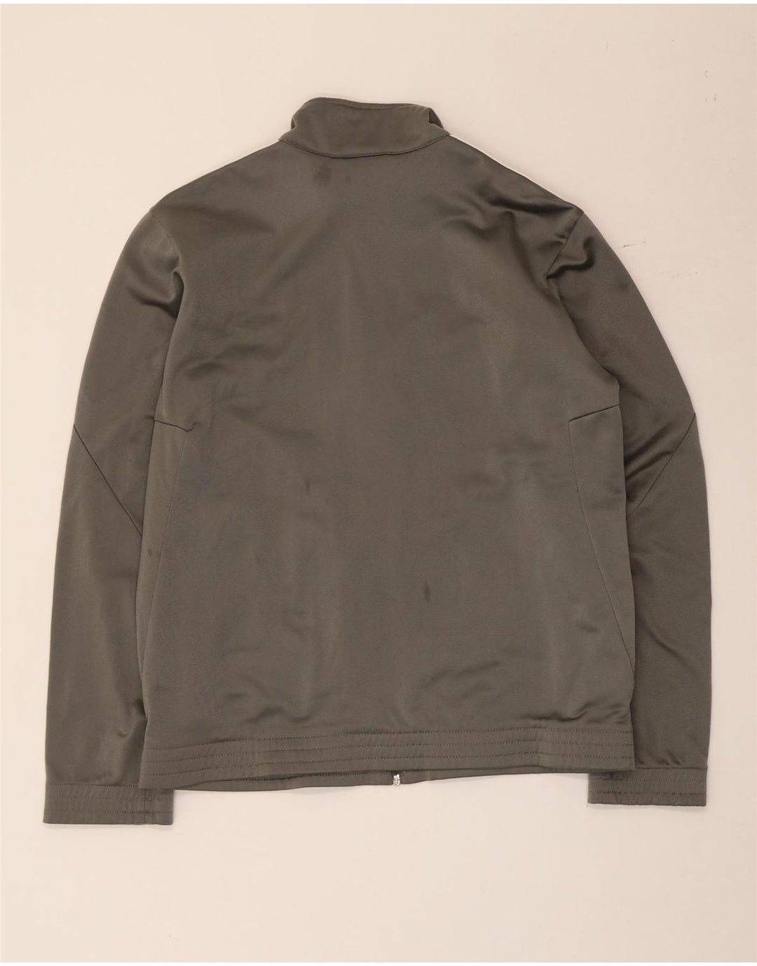 Adidas Mens Tracksuit Top Jacket Small Grey Colourblock Polyester