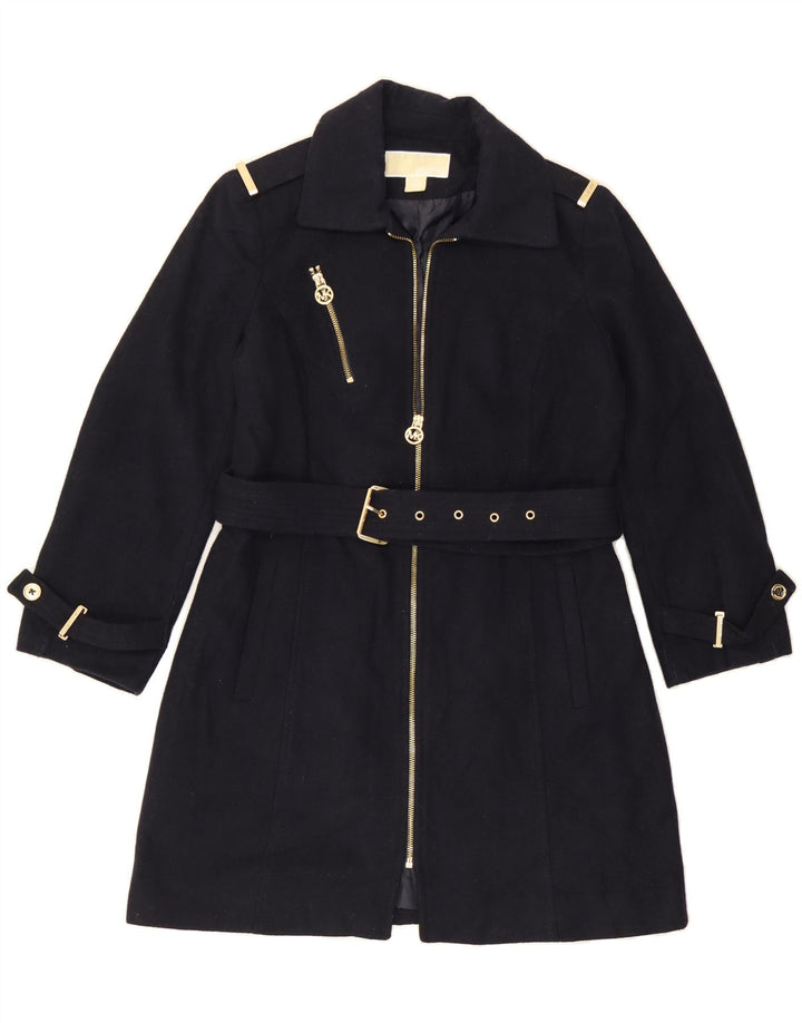 MICHAEL KORS Womens Military Overcoat US 4 Small Navy Blue Vintage Michael Kors and Second-Hand Michael Kors from Messina Hembry 