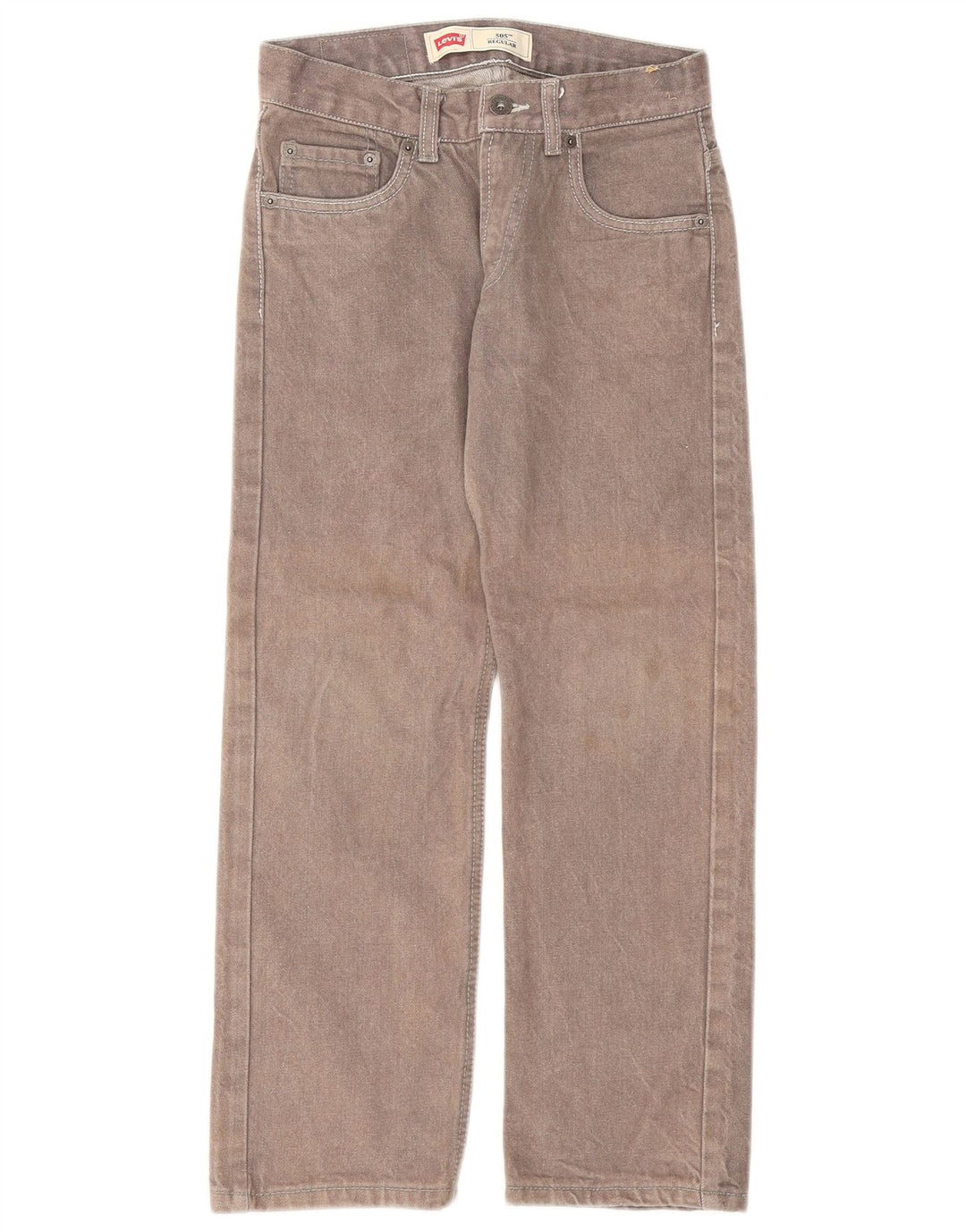 Levi's Damen 505 Regular Straight Jeans W25 L25 Graue Baumwolle