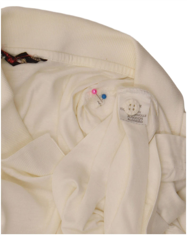 PAUL & SHARK Mens Polo Shirt Large White Cotton