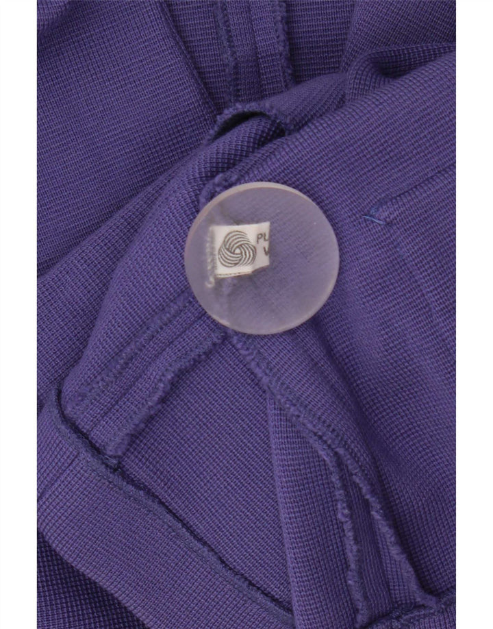 Luisa Spagnoli Giacca da donna in maglia a 2 bottoni da donna UK 10 piccola viola