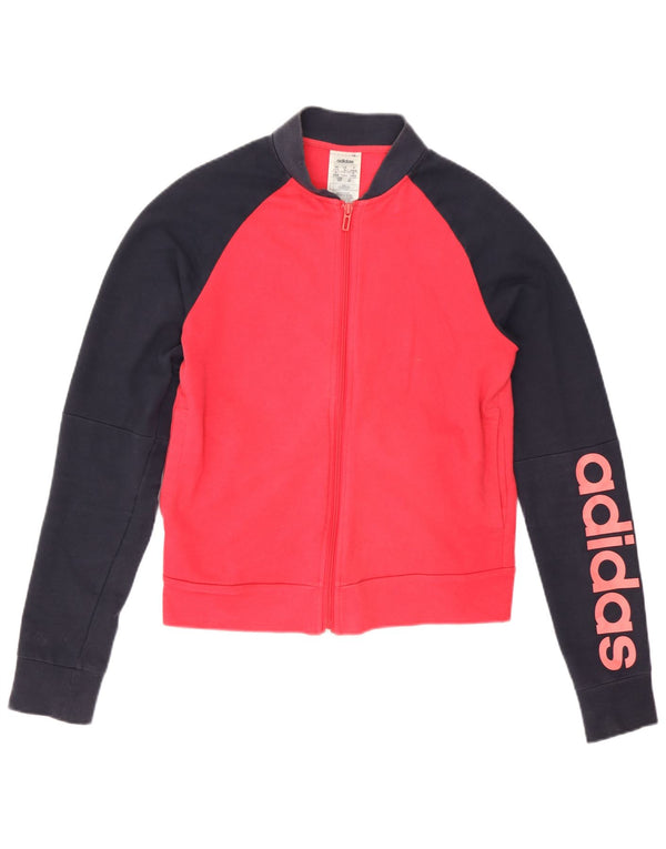 Adidas Grafisk træningsdragt topjakke til kvinder UK 8/10 Small Pink Colourblock