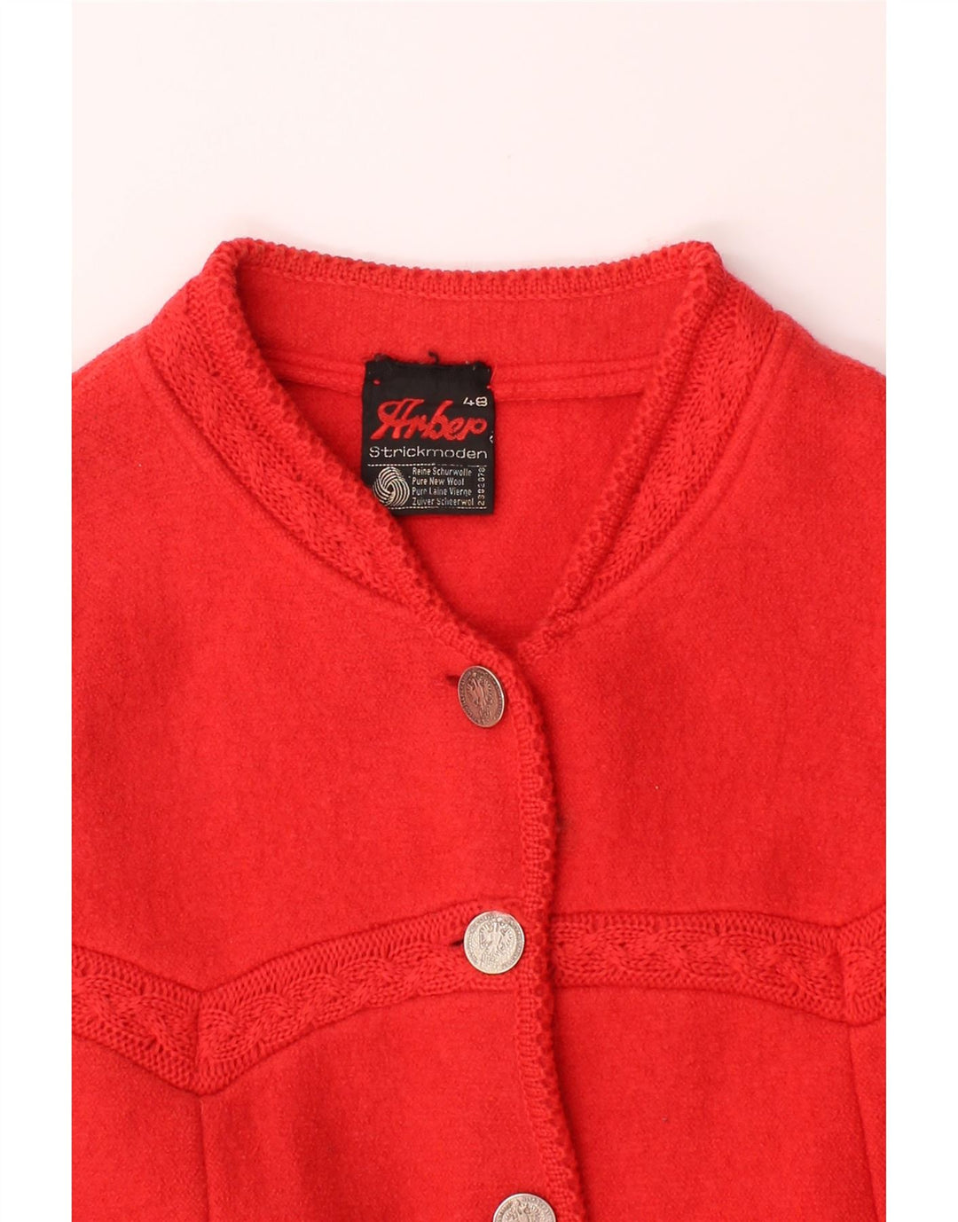 ARBEP Womens 6 Button Blazer Jacket IT 48 XL Red New Wool Vintage Arbep and Second-Hand Arbep from Messina Hembry 