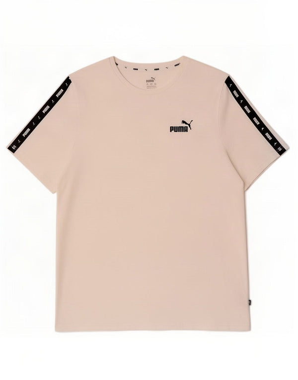 Tricou cu grafică Puma pentru bărbați Top 3XL, bumbac color bloc alb