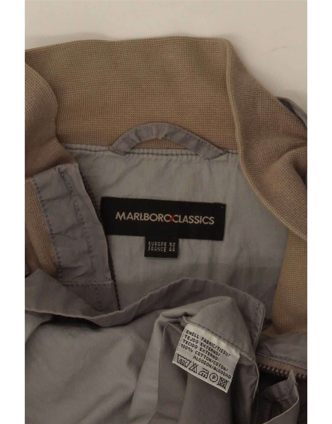 Męska kurtka bomberka Marlboro Classics EU 52 XL, szara bawełna