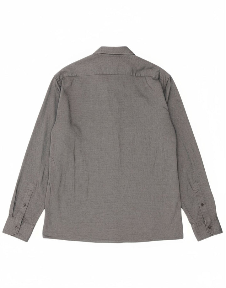 HUGO BOSS Mens Regular Fit Shirt Size 42 Large Grey Cotton