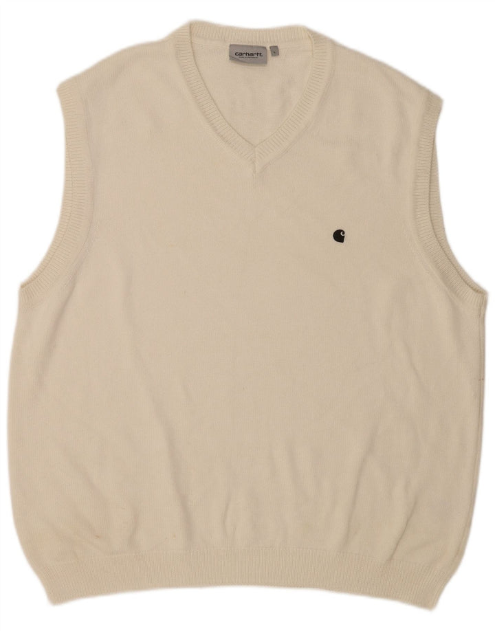 Carhartt Canottiera da uomo Canotta grande in cotone bianco