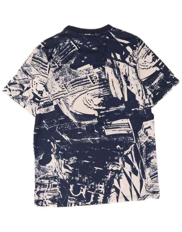 Adidas Mens FC Bayern Munchen Graphic T-Shirt Top Small Blue Polyester