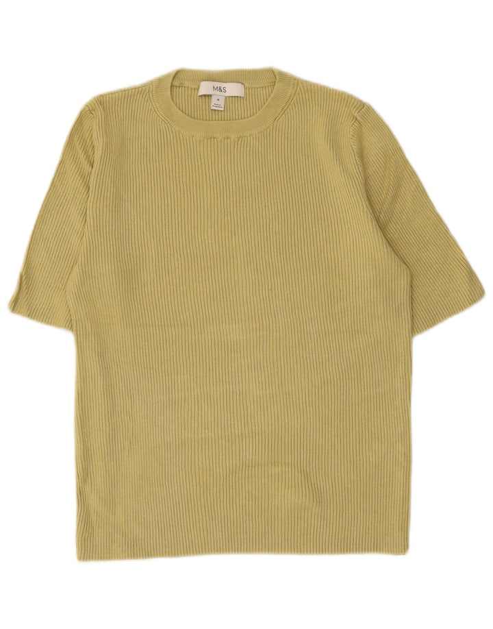 Marks & Spencer Womens T-Shirt Top UK 12 Medium Green Viscose