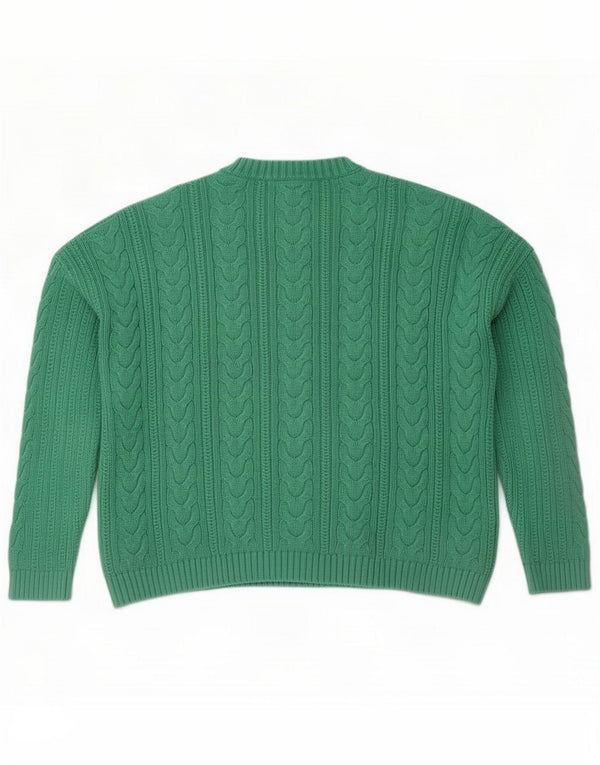 Superdry Maglione girocollo da donna vestibilità comoda girocollo UK 12 Verde medio