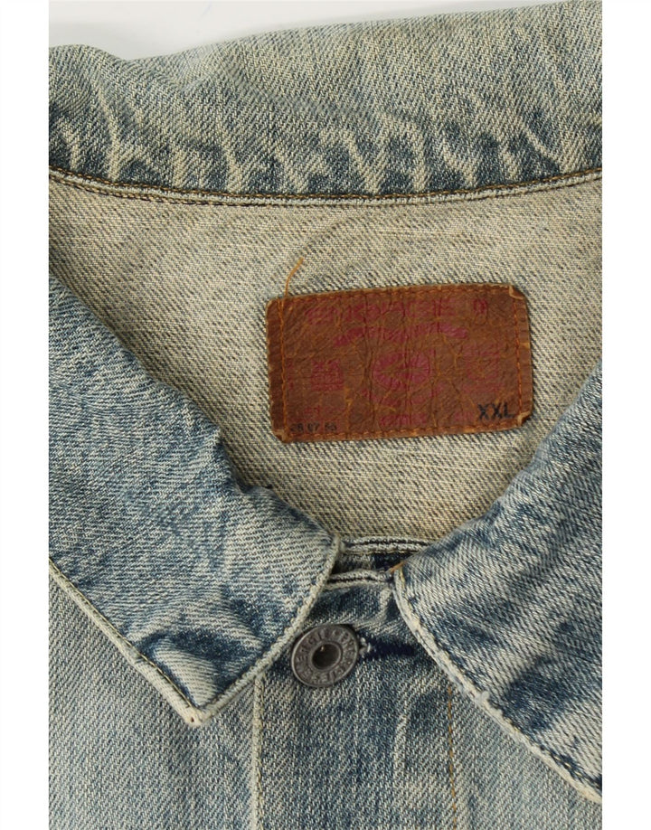 ENERGIE Womens Denim Jacket UK 20 2XL Blue Cotton Vintage Energie and Second-Hand Energie from Messina Hembry 