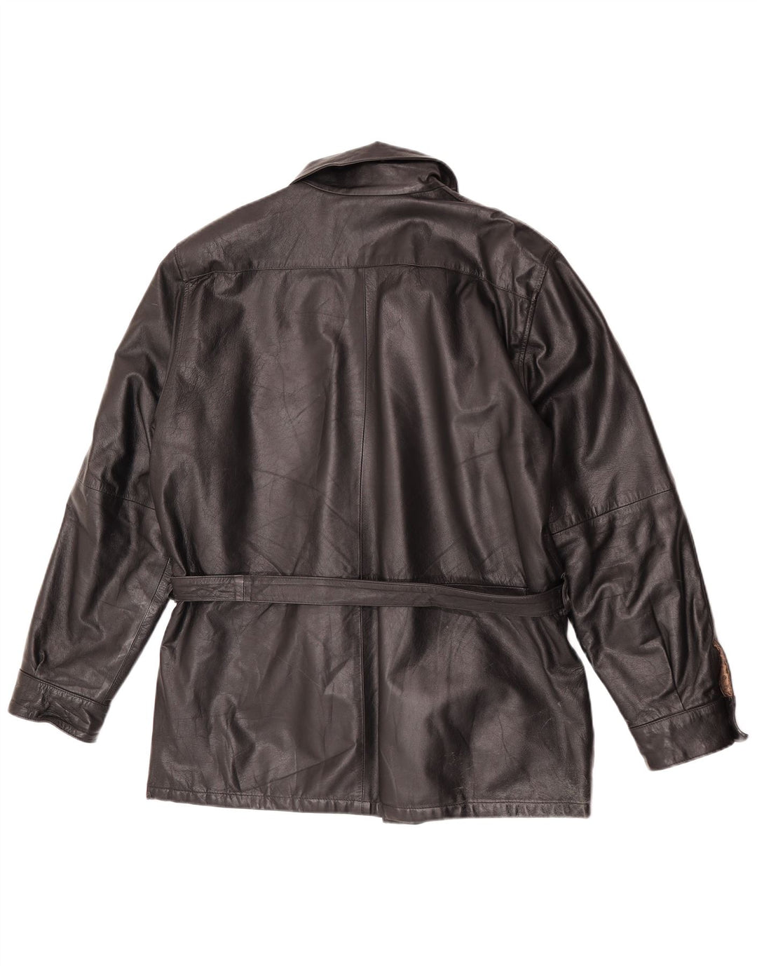 Giacca in pelle vintage da uomo IT 52 XL in pelle nera