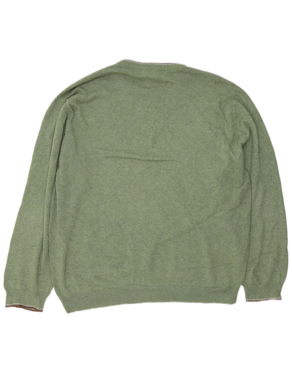 Ανδρικό πουλόβερ Chaps Regular Fit Crew Neck Jumper 2XL πράσινο βαμβακερό