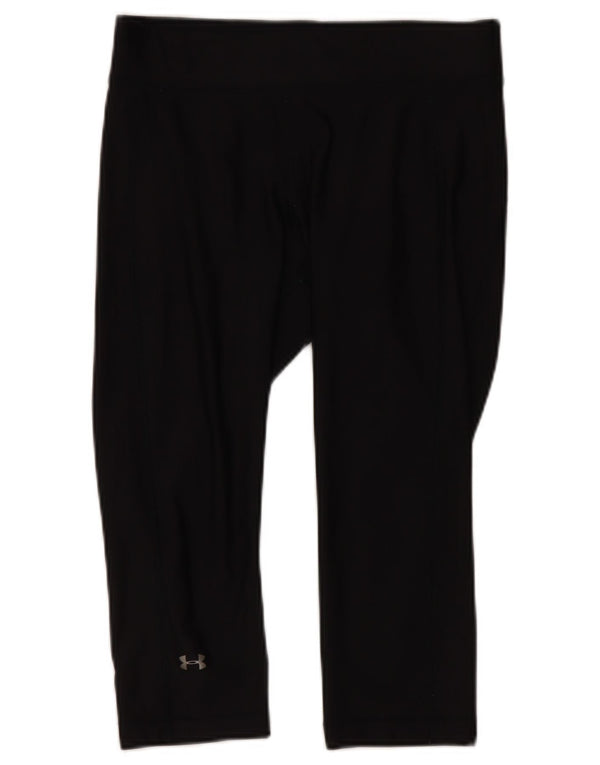 Under Armour Womens Heat Gear Capri Leggings UK 14 Large Black