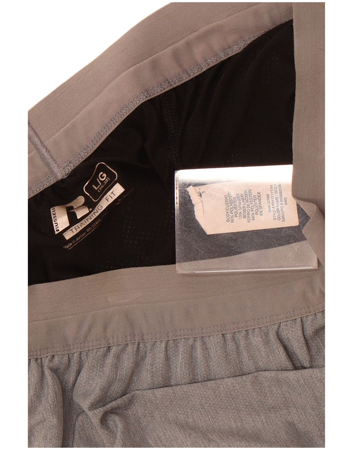 Russell Athletic Mens Sport Shorts Large  Grey Polyester