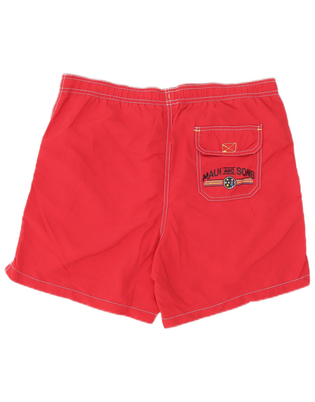 Maui and Sons Mens Swimming Shorts Medium  Red Polyamide