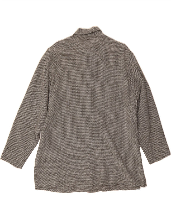 VINTAGE Womens Flannel Shirt EU 42 Large Grey Viscose Vintage Vintage and Second-Hand Vintage from Messina Hembry 