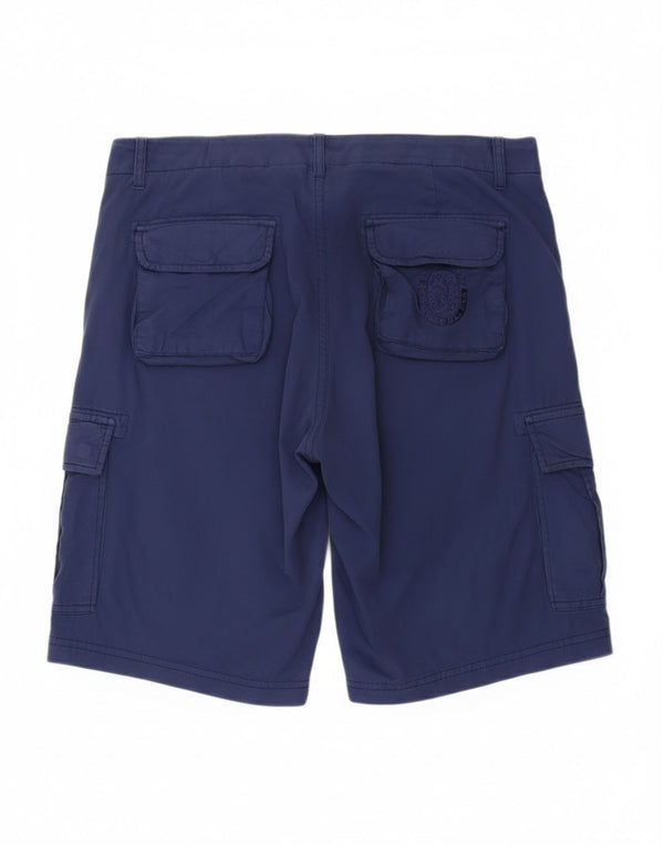 Scorpion Bay Mens Cargo Shorts W32 Medium Navy Blue Cotton