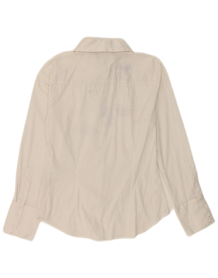Zara Womens Shirt UK 12 Medium White Cotton