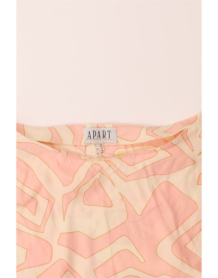 APART Womens Abstract Pattern Sleeveless Blouse Top UK 16 Large  Pink Vintage Apart and Second-Hand Apart from Messina Hembry 
