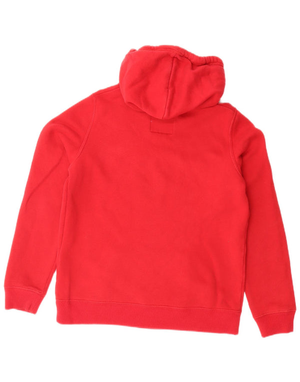 Hollister Womens Graphic Oversized Hoodie Jumper UK 10 Small Red Cotton