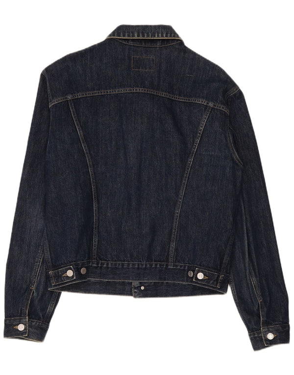 Rifle Womens Denim Jacket UK 20 2XL Navy Blue Cotton