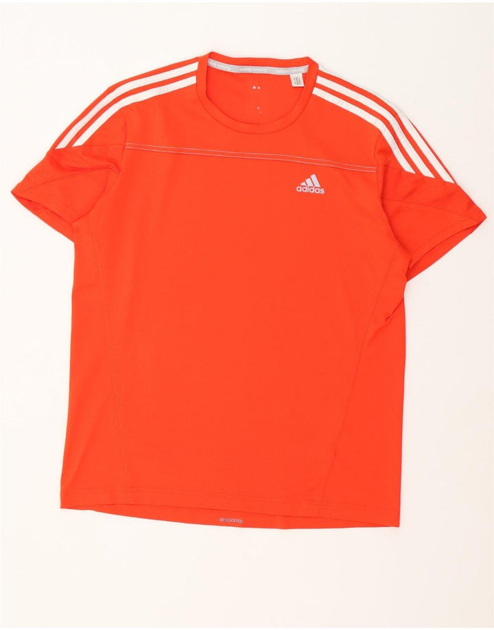 Adidas T-Shirt Homme Haut Orange Moyen Polyester