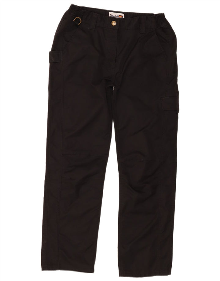 Timberland Mens Straight Cargo Trousers Large W36 L28 Black Polyester
