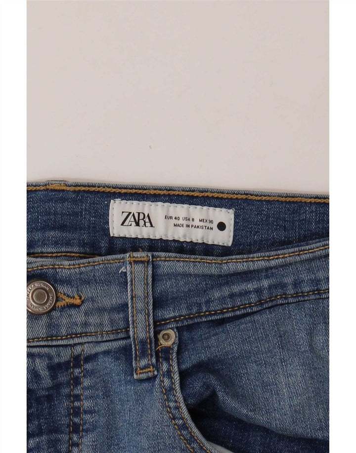 Zara Damen Straight Jeans EU 40 Medium W30 L27 Blau