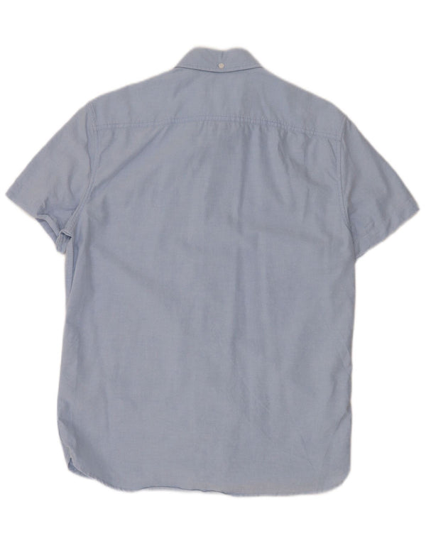Jack Wills Mens Short Sleeve Slim Fit Shirt Small Blue Cotton